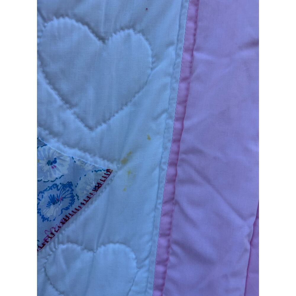 Quilt sunbonnet Sue pattern homemade cozycore cottagecore country pink white ￼ - Picture 6 of 7